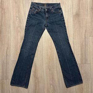 7 For All Man Kind Low Waisted Boot Cut Jeans Medium Wash